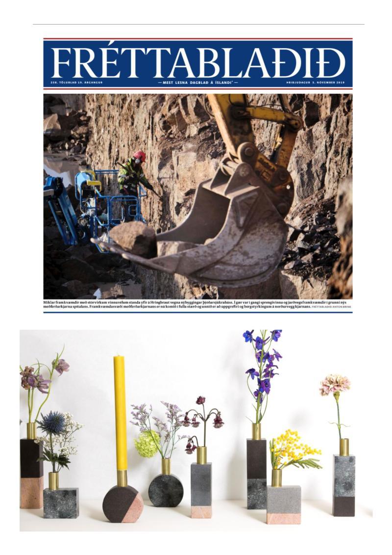 Hand made design from Reykjavik digging grounds - FÓLK Reykjavik