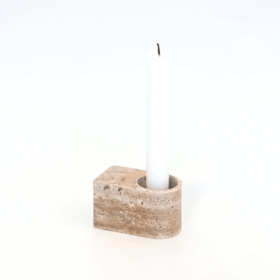 The Living Objects nr. 10 - Travertine Tealight - FÓLK Reykjavik