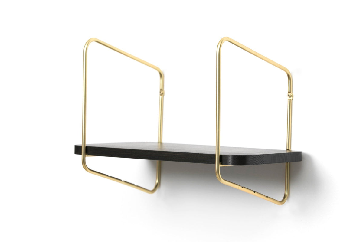 Urban Nomad Wall Shelf / 42x24 cm / Gold / Black - FÓLK Reykjavik