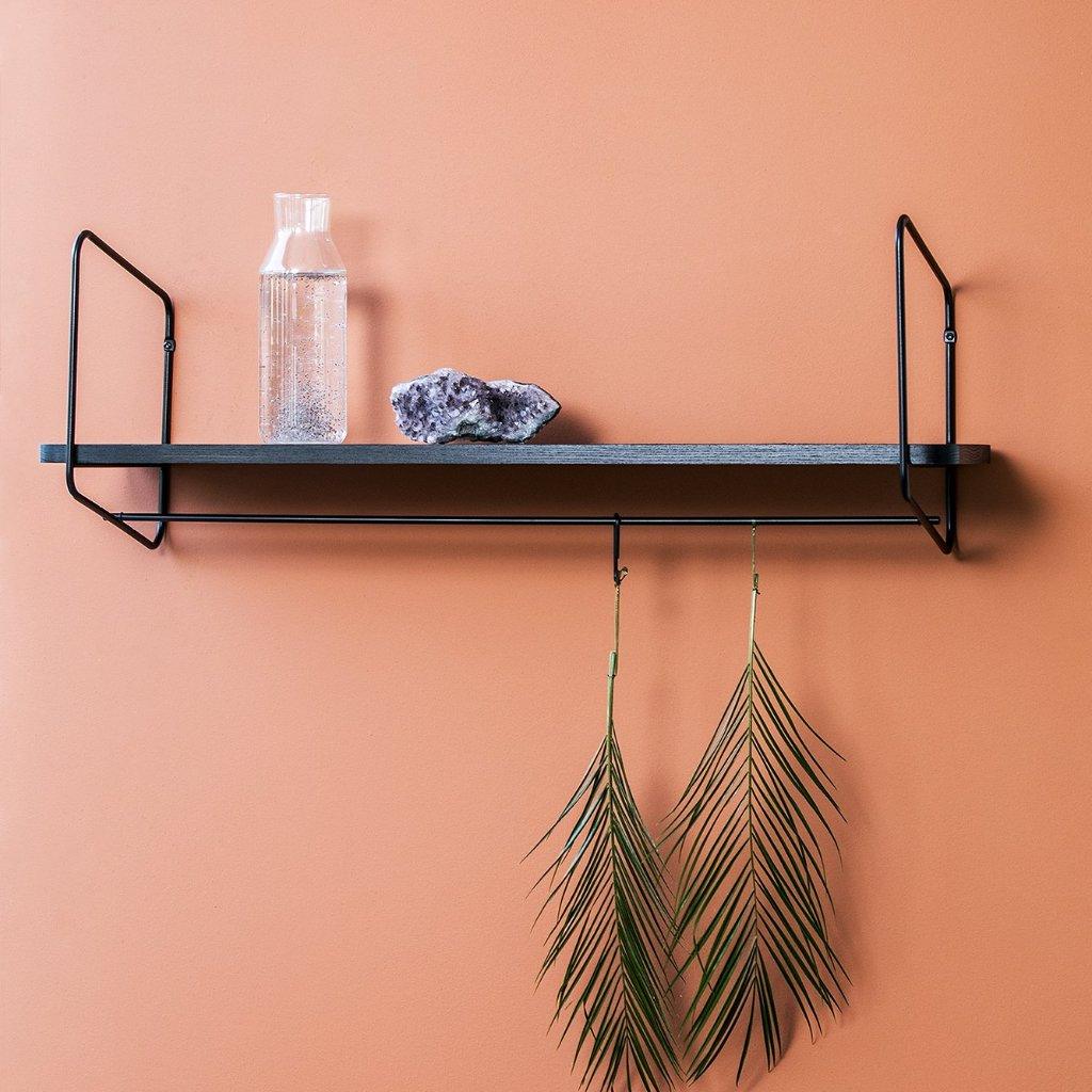 Urban Nomad Wall Shelf / 94x24 cm / Black / Black - FÓLK Reykjavik